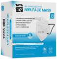 Tata 1mg BIS Approved FFP2 N95 Mask White - Ear Loop 6 Layers 10 Mask