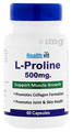 HealthVit L-Proline 500mg Support Muscle Growth Capsule 60