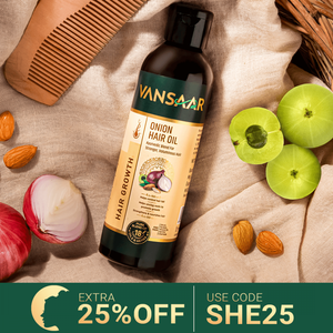 Baidyanath Vansaar Onion Hair Oil |Advanced Hair Fall Treatment |Enriched With 18 Pure Oils & Herbs |With Onion, Castor, Fenugreek, Almond, Brahmi, Amla - 200ml