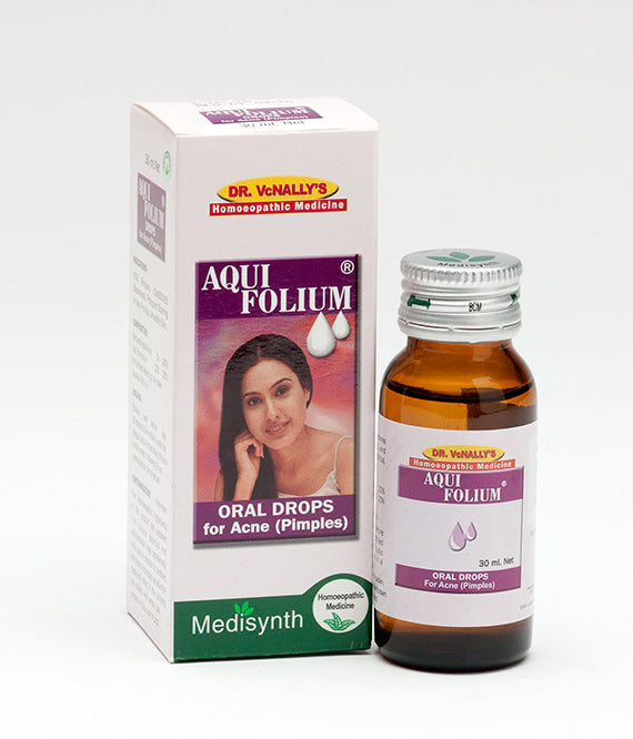 MEDISYNTH Aquifolium drops - Helps treat acne (pimples) & blackheads 30ML