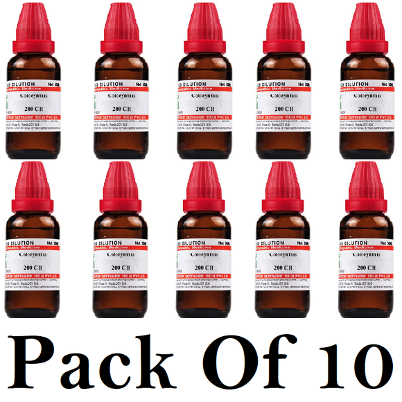 Willmar Schwabe India Colocynthis 200 CH (Pack Of 10) 30ml Each