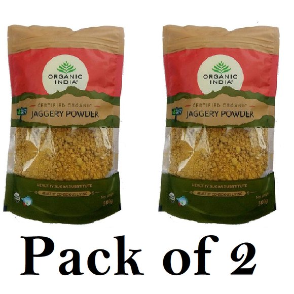 Organic India - Jaggery Powder (Pack of 2) 500g Each