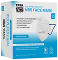 Tata 1mg BIS Approved FFP2 N95 Mask White - Ear Loop 5 Layer 10 masks